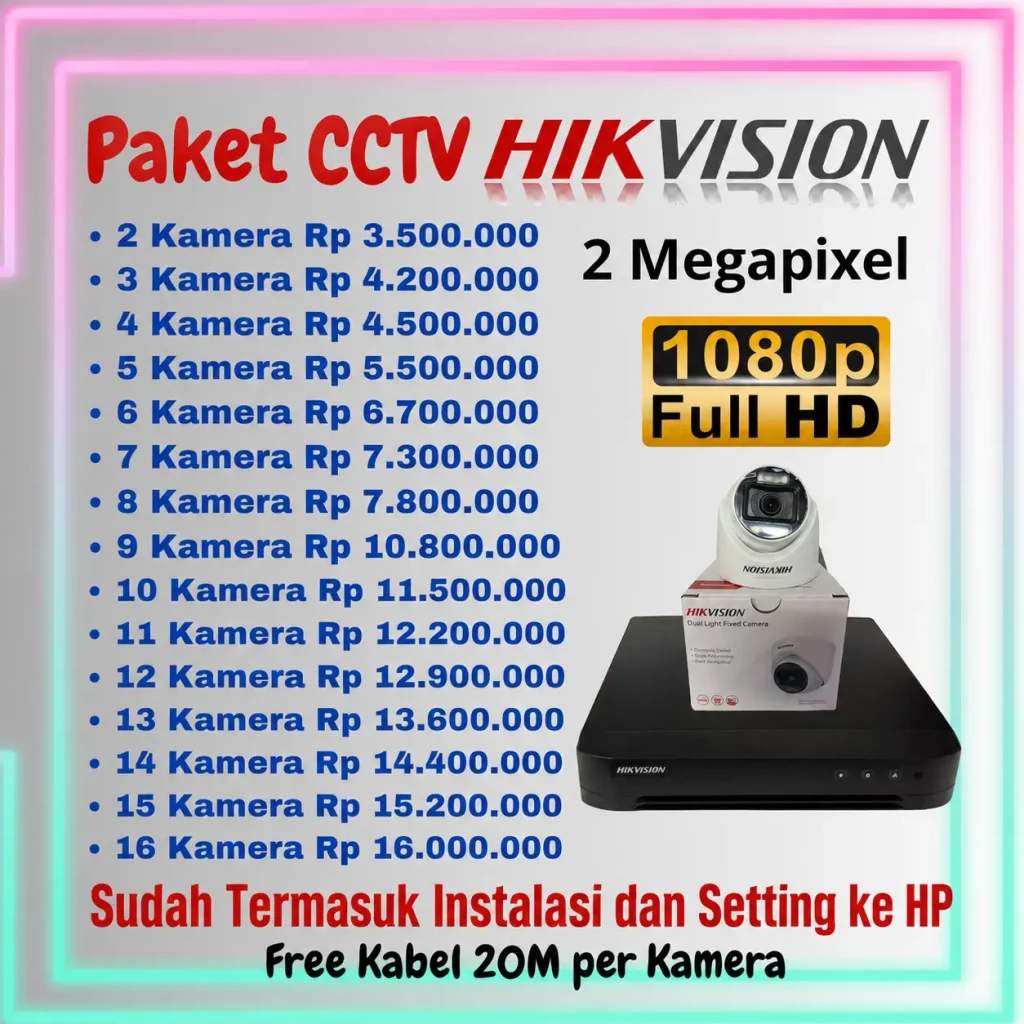 paket cctv hikvision